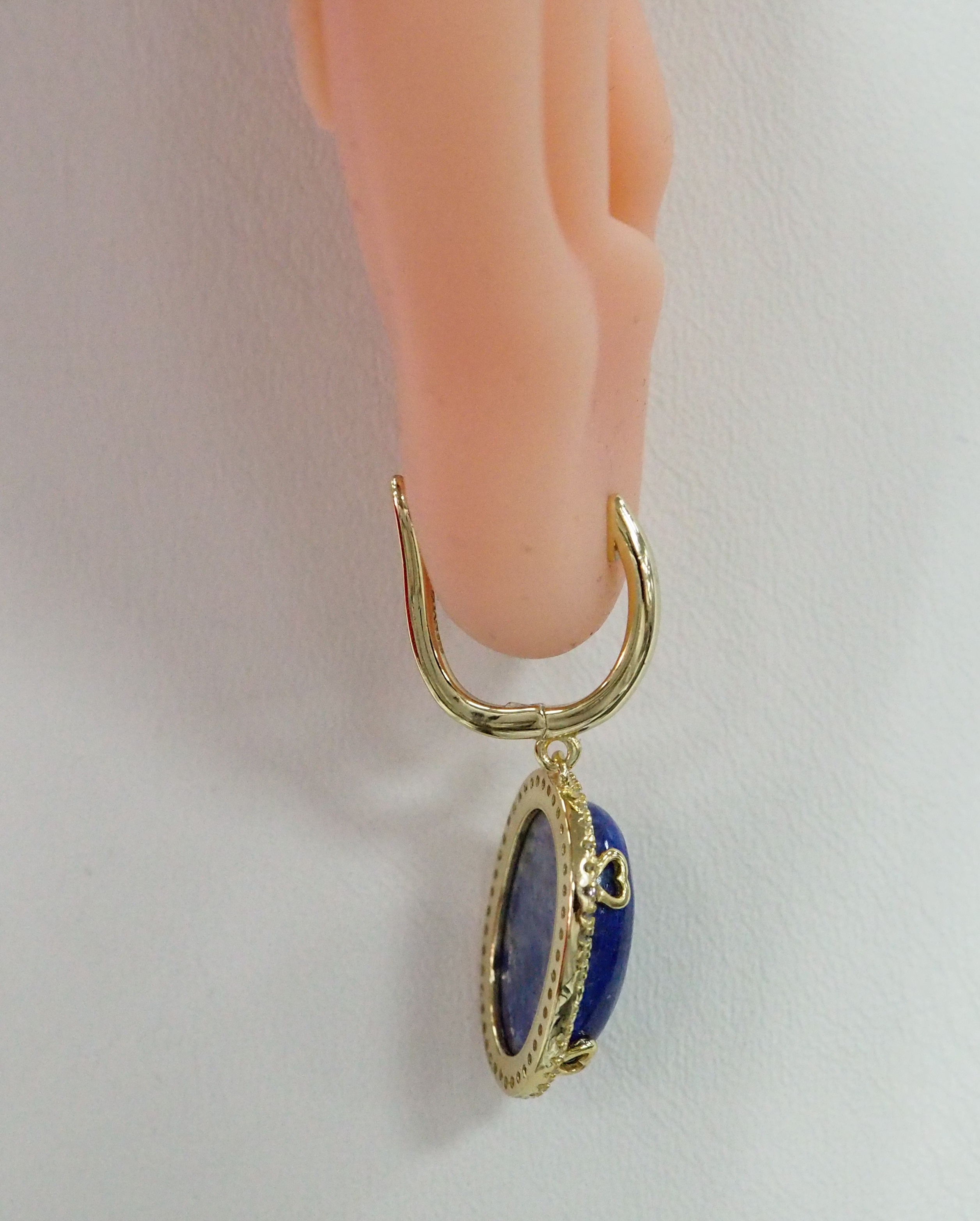 Серебряные серьги с лазуритами